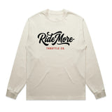Ride More Flow Heavyweight Long Sleeve Tee Tan Front