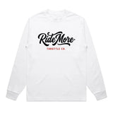 Ride More Flow Heavyweight Long Sleeve Tee White Front