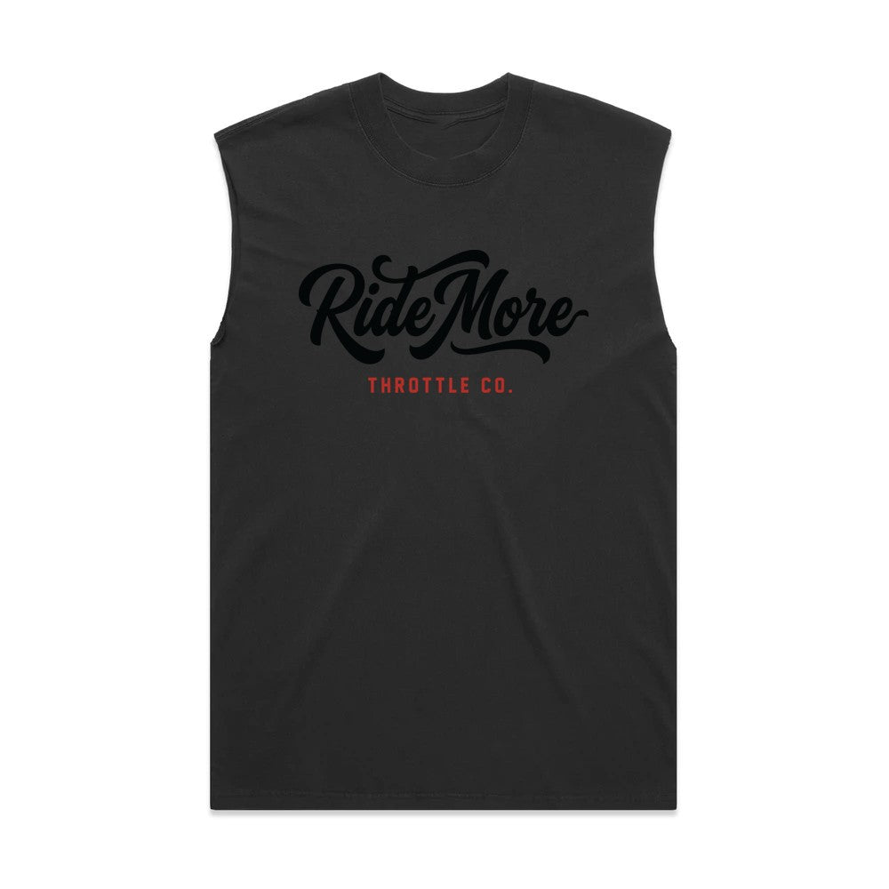 Ride More Flow Heavyweight Tank Faded Black Front