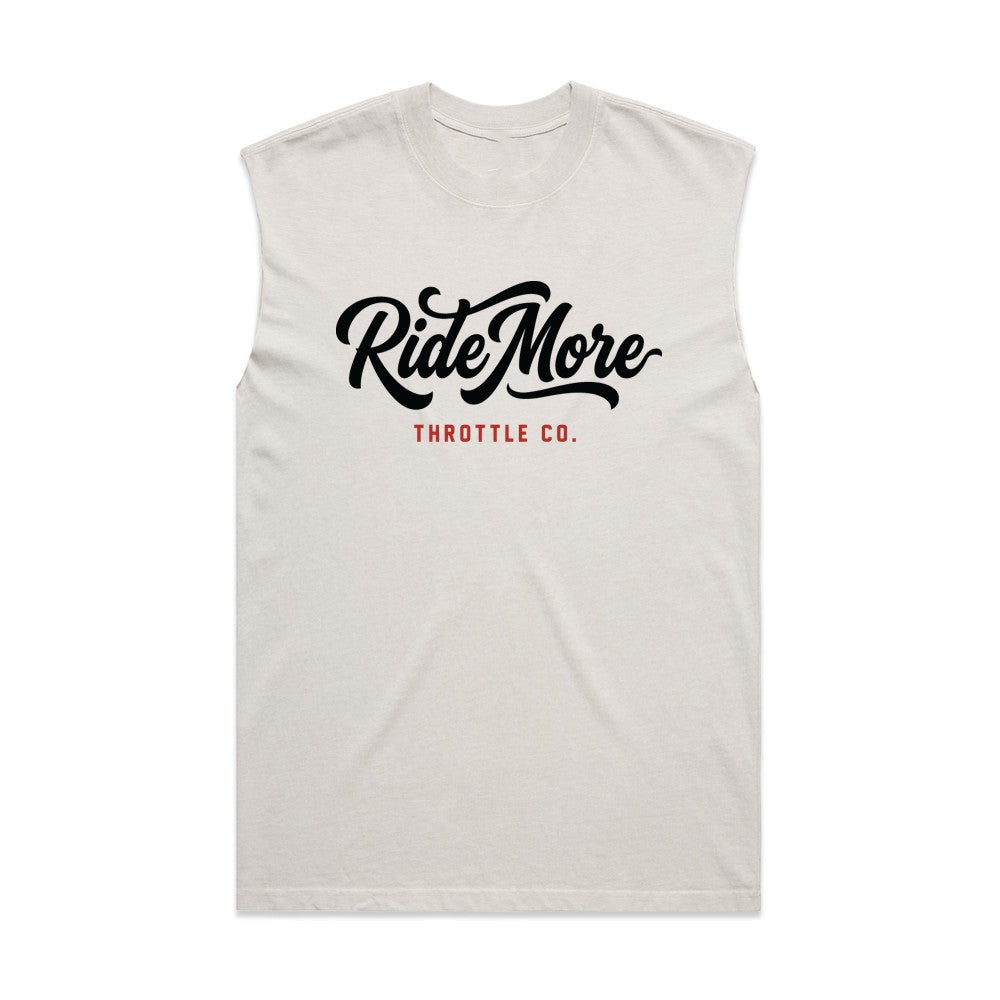 Ride More Flow Heavyweight Tank Faded Bone Front