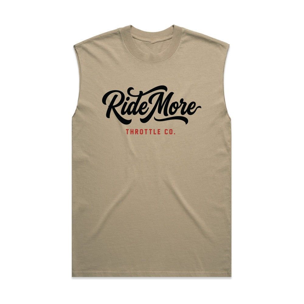 Ride More Flow Heavyweight Tank Faded Khaki Front