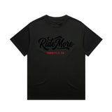 Ride More Flow Heavyweight Tee Black Front