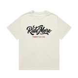 Ride More Flow Heavyweight Tee Tan Front