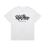 Ride More Flow Heavyweight Tee White Front