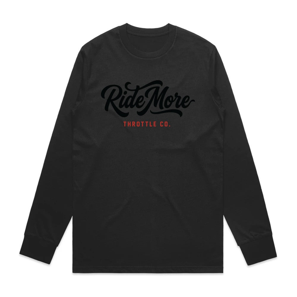 Ride More Flow Long Sleeve Tee Black Front