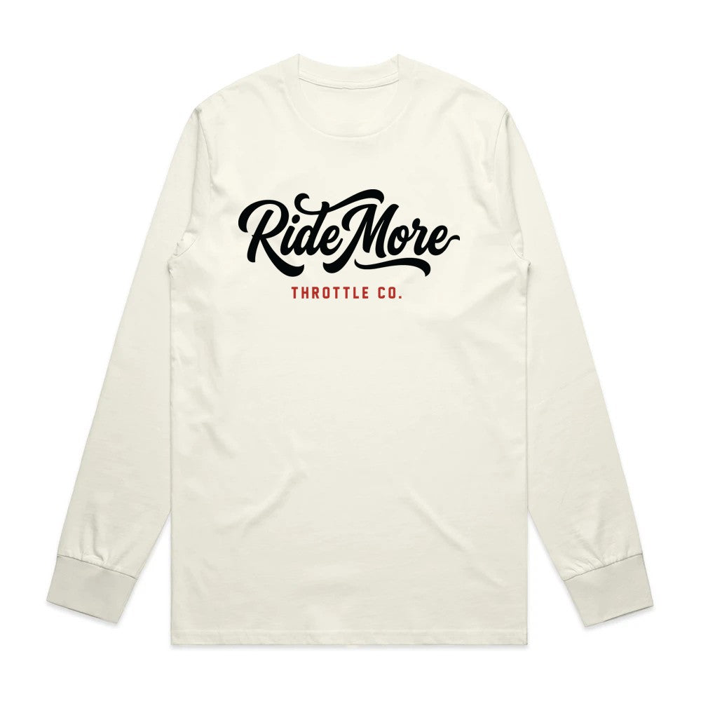 Ride More Flow Long Sleeve Tee Tan Front