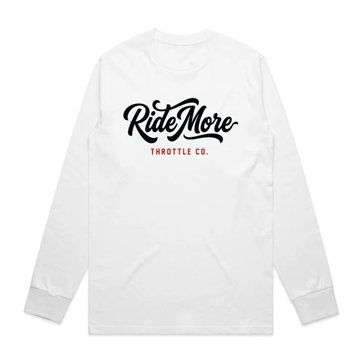 Ride More Flow Long Sleeve Tee White Front