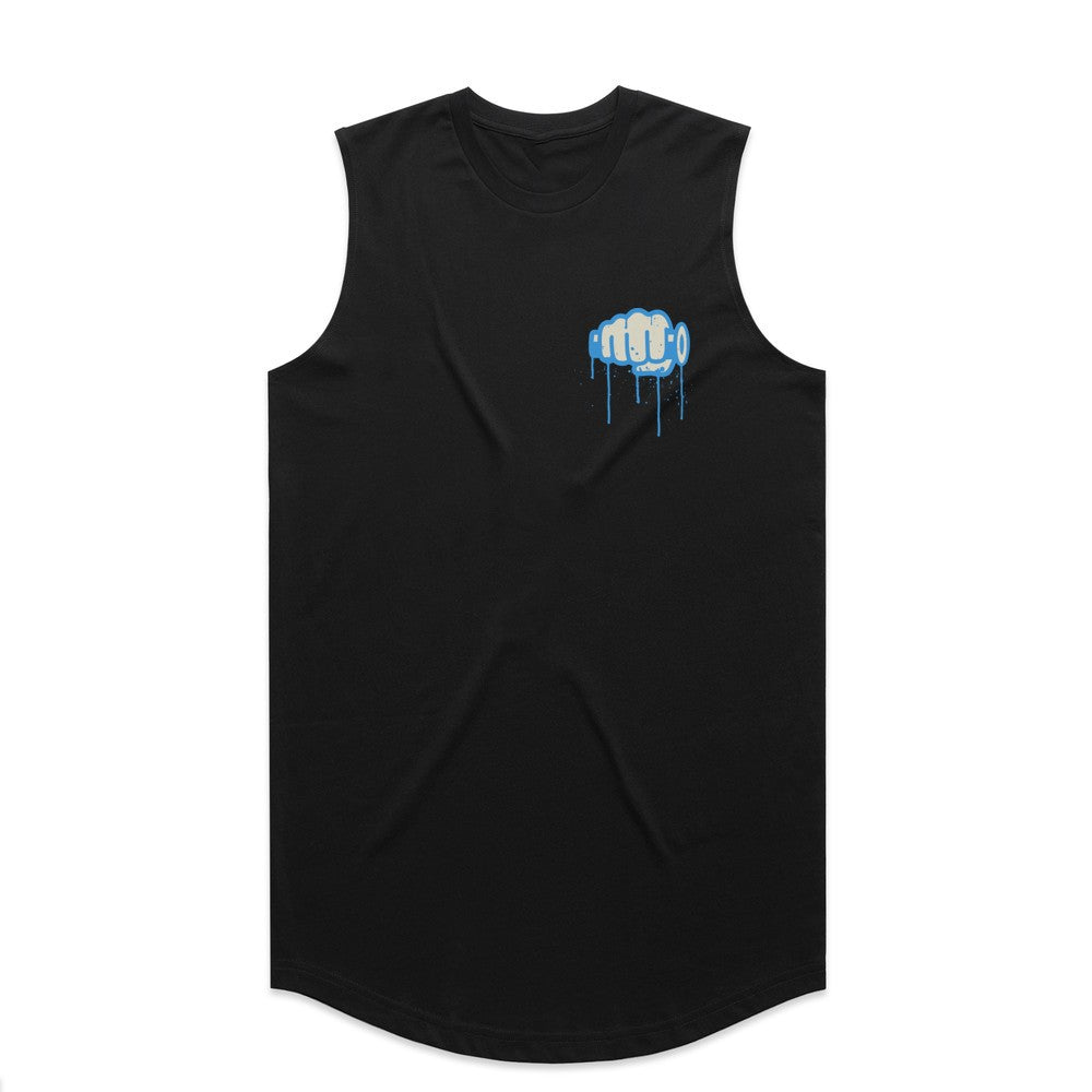 Ride More Graffiti Drop Tank Black Front