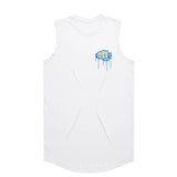 Ride More Graffiti Drop Tank White Front