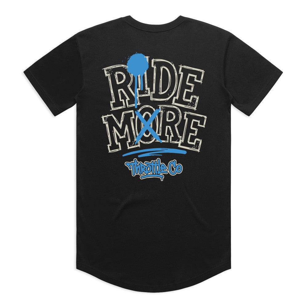 Ride More Graffiti Drop Tee Black Back