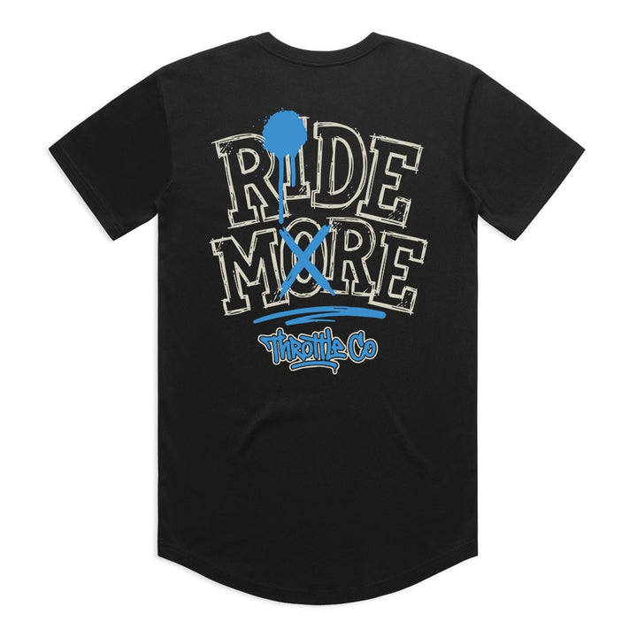 Ride More Graffiti Drop Tee Black Back
