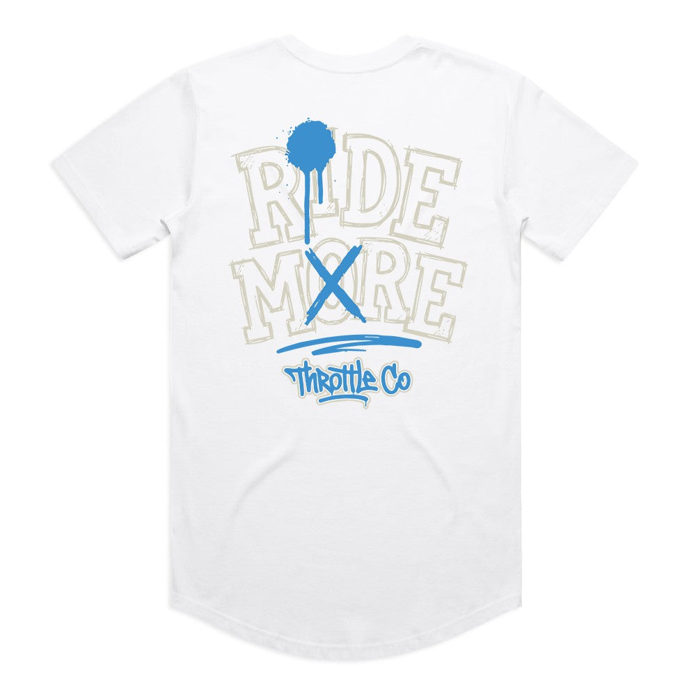 Ride More Graffiti Drop Tee White Back