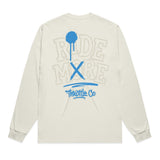 Ride More Graffiti Heavyweight Long Sleeve Tee Tan Back