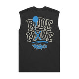 Ride More Graffiti Heavyweight Tank Faded Black Back