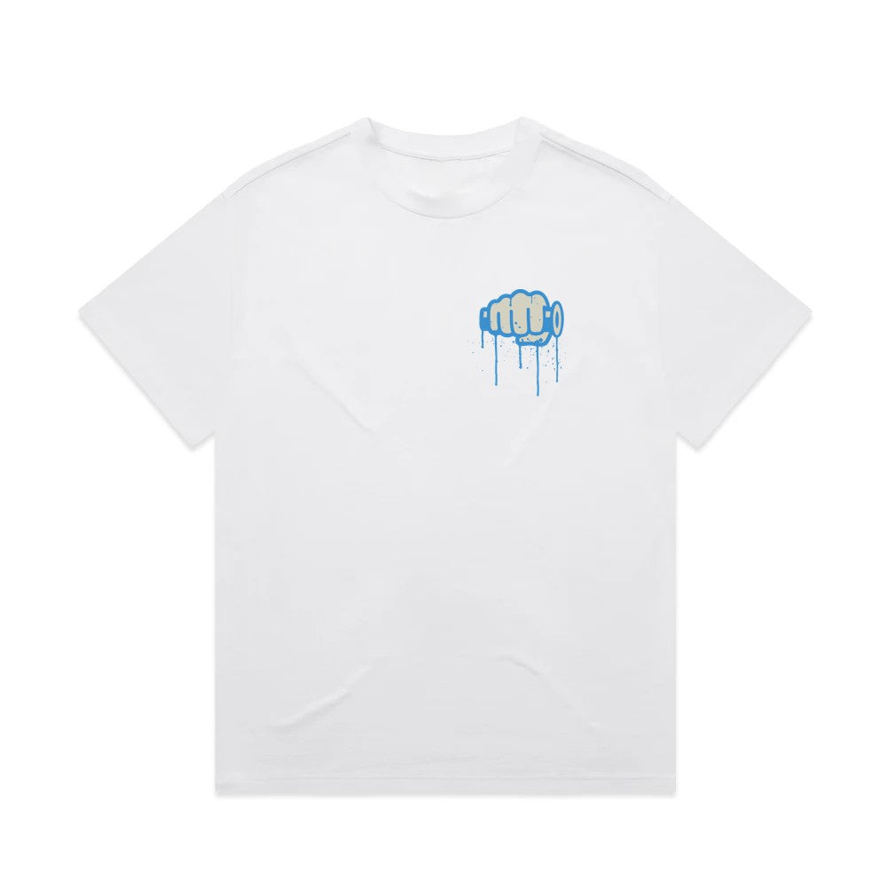 Ride More Graffiti Heavyweight Tee White Front