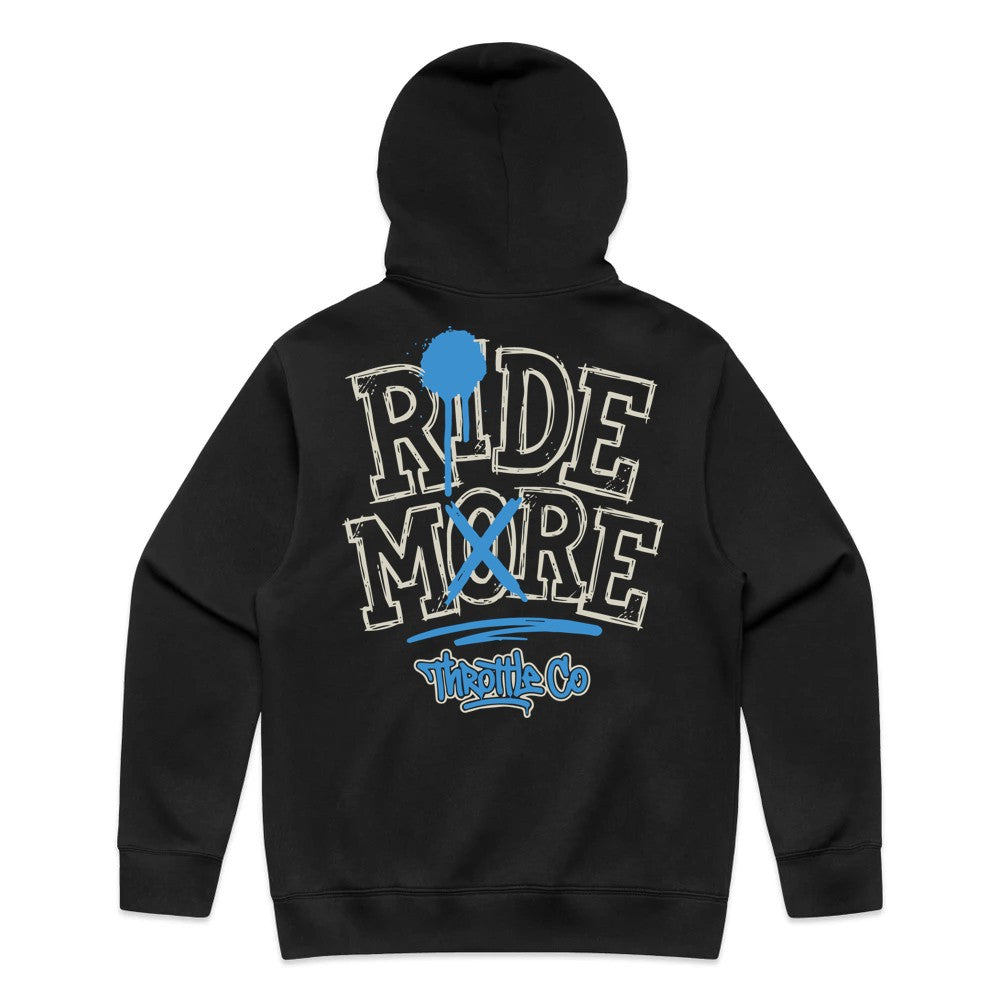 Ride More Graffiti Hoodie Black Back