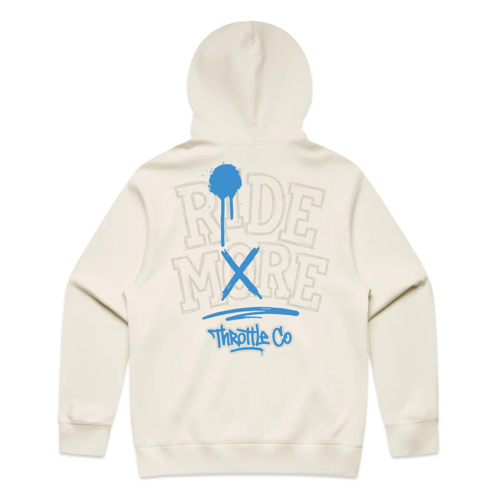 Ride More Graffiti Hoodie Tan Back