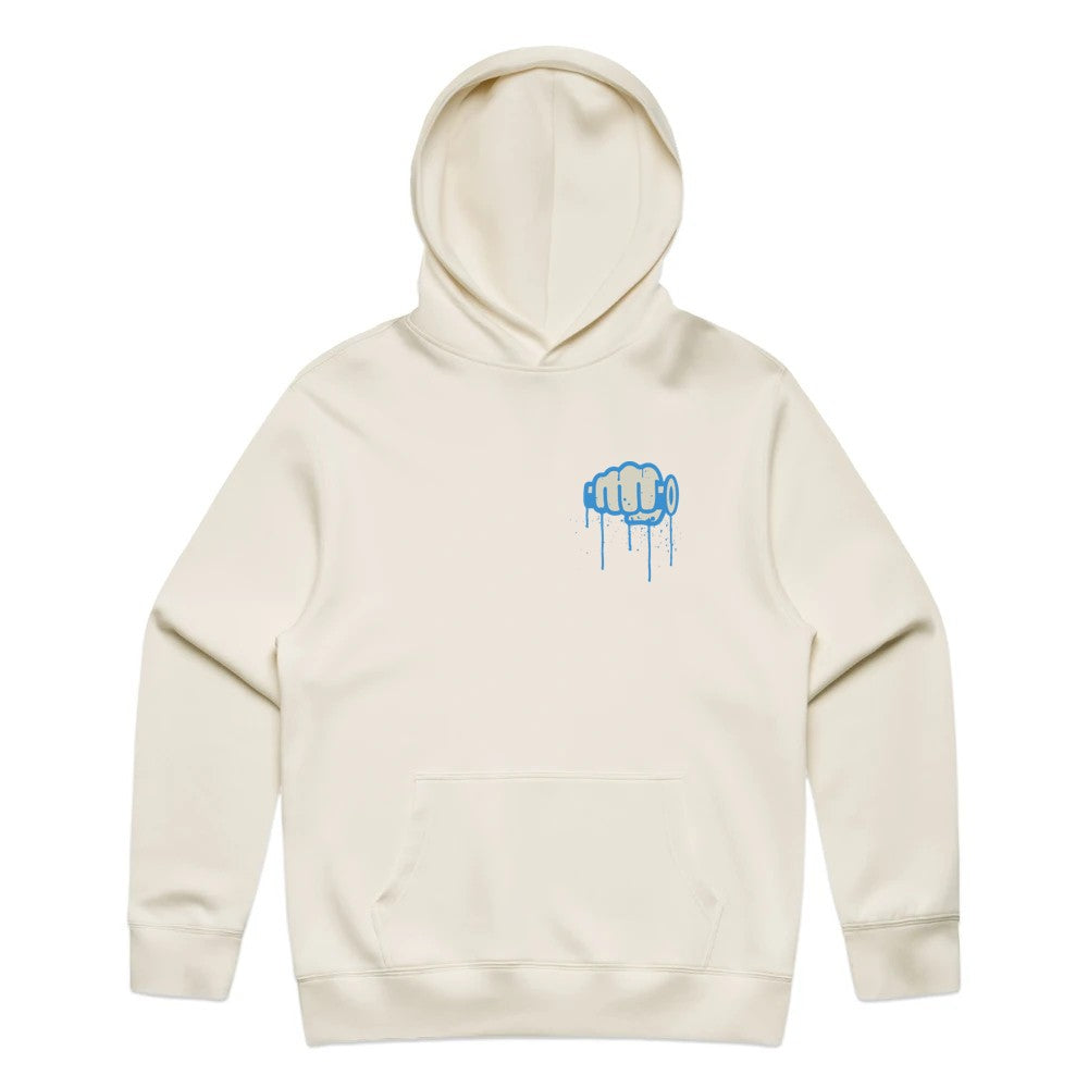 Ride More Graffiti Hoodie Tan Front
