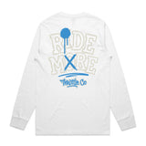 Ride More Graffiti Long Sleeve Tee White Back