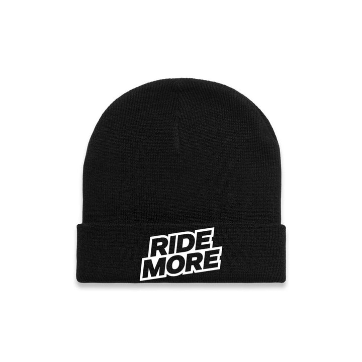 Ride More Logo Beanie Black Front