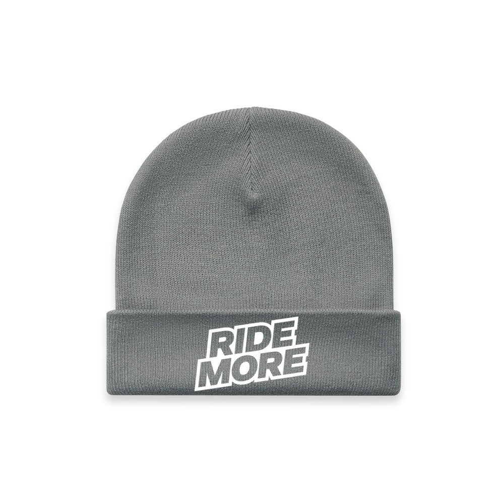 Ride More Logo Beanie Shadow Front
