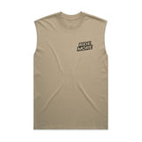 Ride More Logo Heavyweight Tank Faded Khaki Front