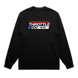 Throttle Co Stripes Heavyweight Long Sleeve Tee Black Front