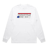 Throttle Co Stripes Heavyweight Long Sleeve Tee White Front