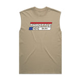 Throttle Co Stripes Heavyweight Tank Faded Khaki Front