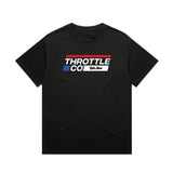Throttle Co Stripes Heavyweight Tee Black Front