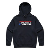 Throttle Co Stripes Hoodie Ink Blue Front