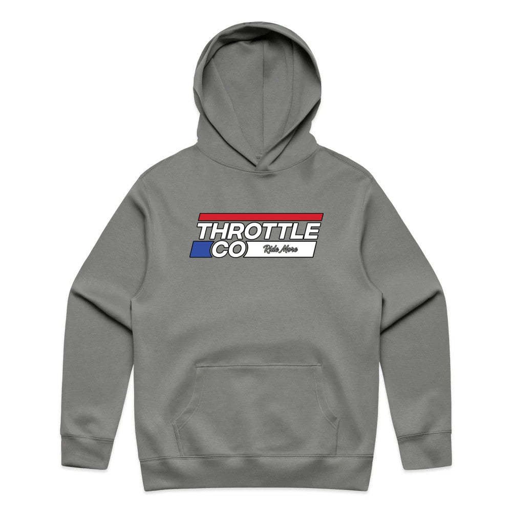 Throttle Co Stripes Hoodie Shadow Front
