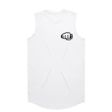 TB Fist Logo Drop Tank White Front