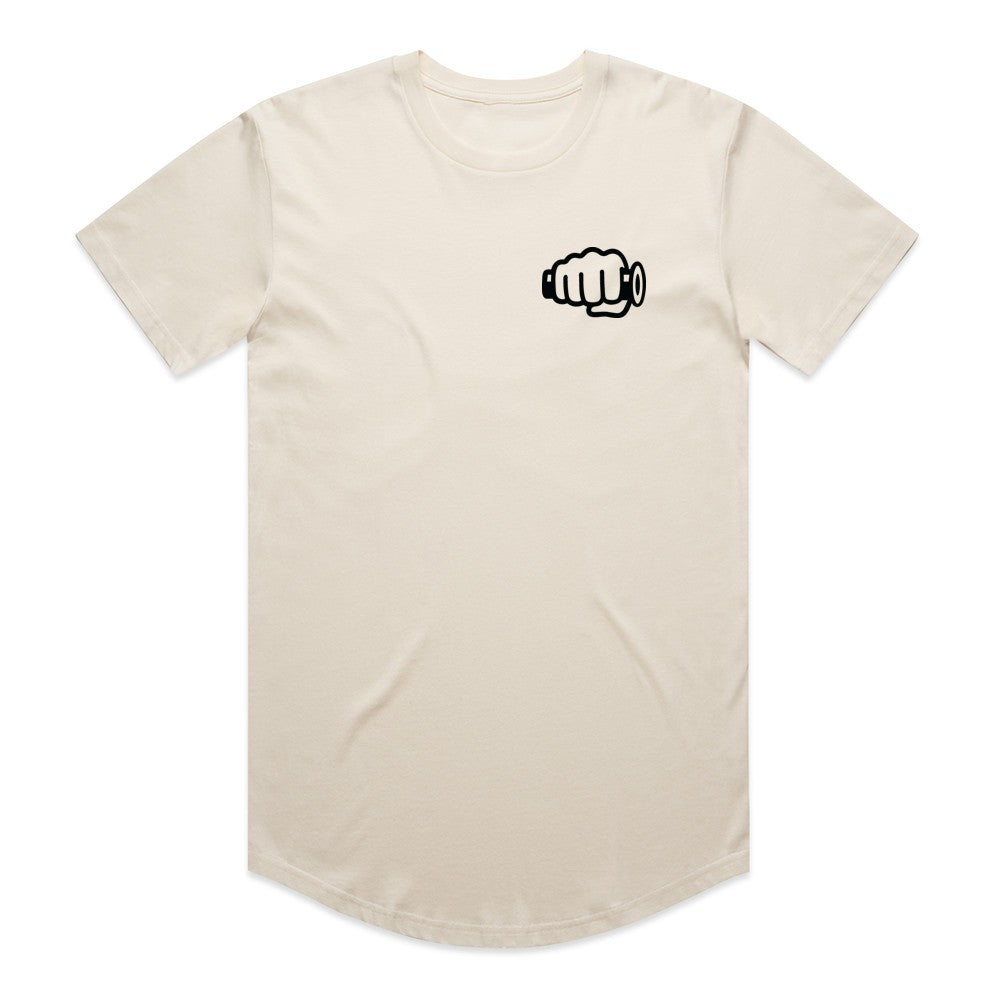 TB Fist Logo Drop Tee Tan Front