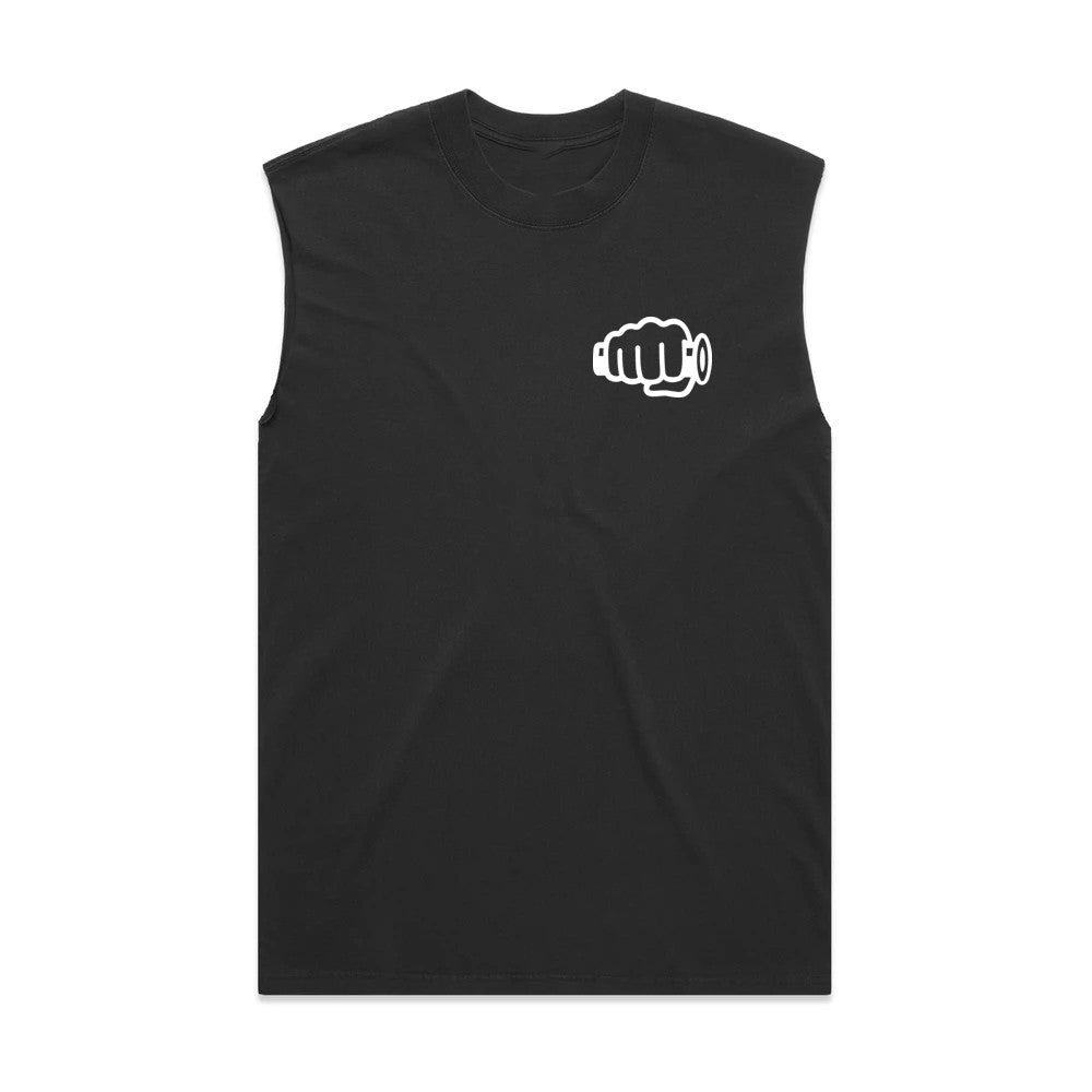 TB Fist Logo Heavyweight Tank Faded Black Front