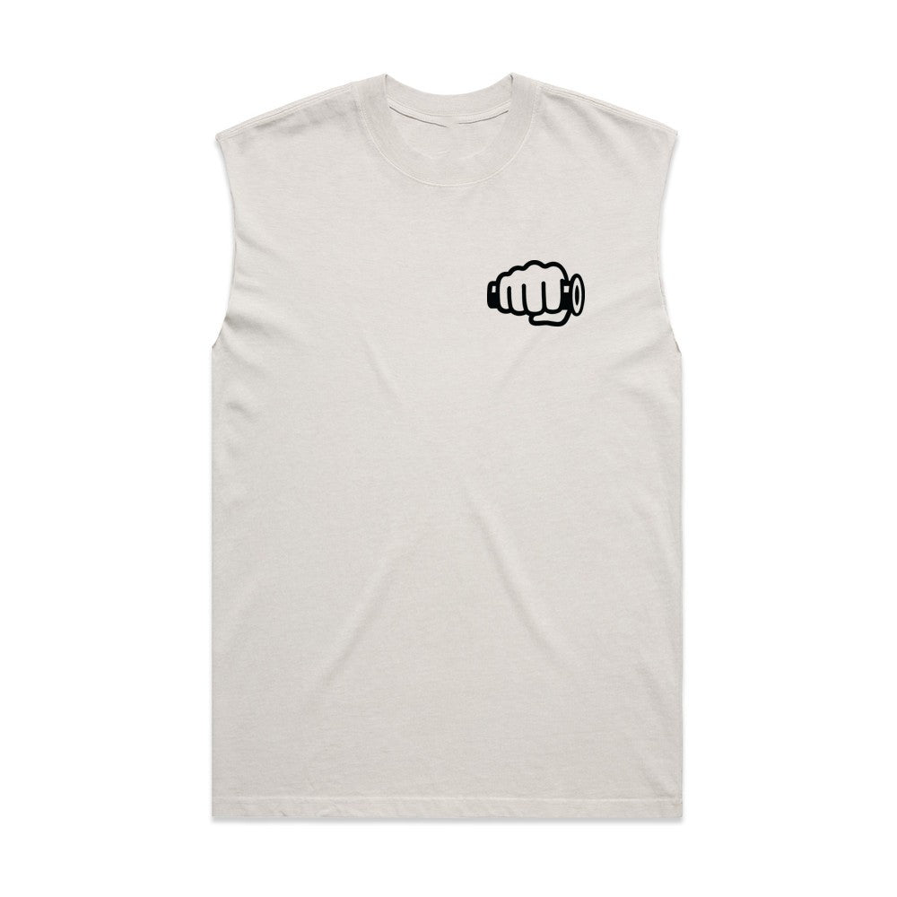 TB Fist Logo Heavyweight Tank Faded Bone Front