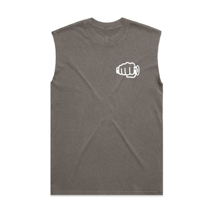 TB Fist Logo Heavyweight Tank Faded Grey Front