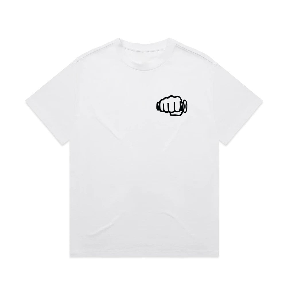 TB Fist Logo Heavyweight Tee White Front