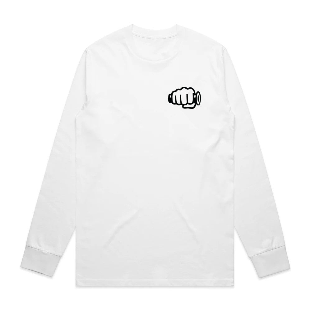 TB Fist Logo Long Sleeve Tee White Front