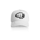 TB Fist Logo Trucker Hat White Front