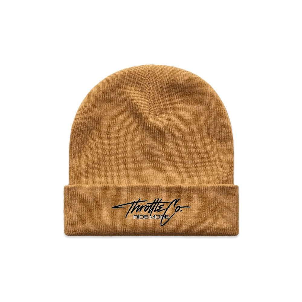 Throttle Co Varg Beanie Camel Front