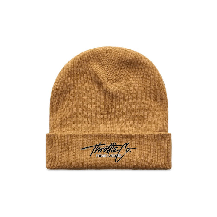 Throttle Co Varg Beanie Camel Front