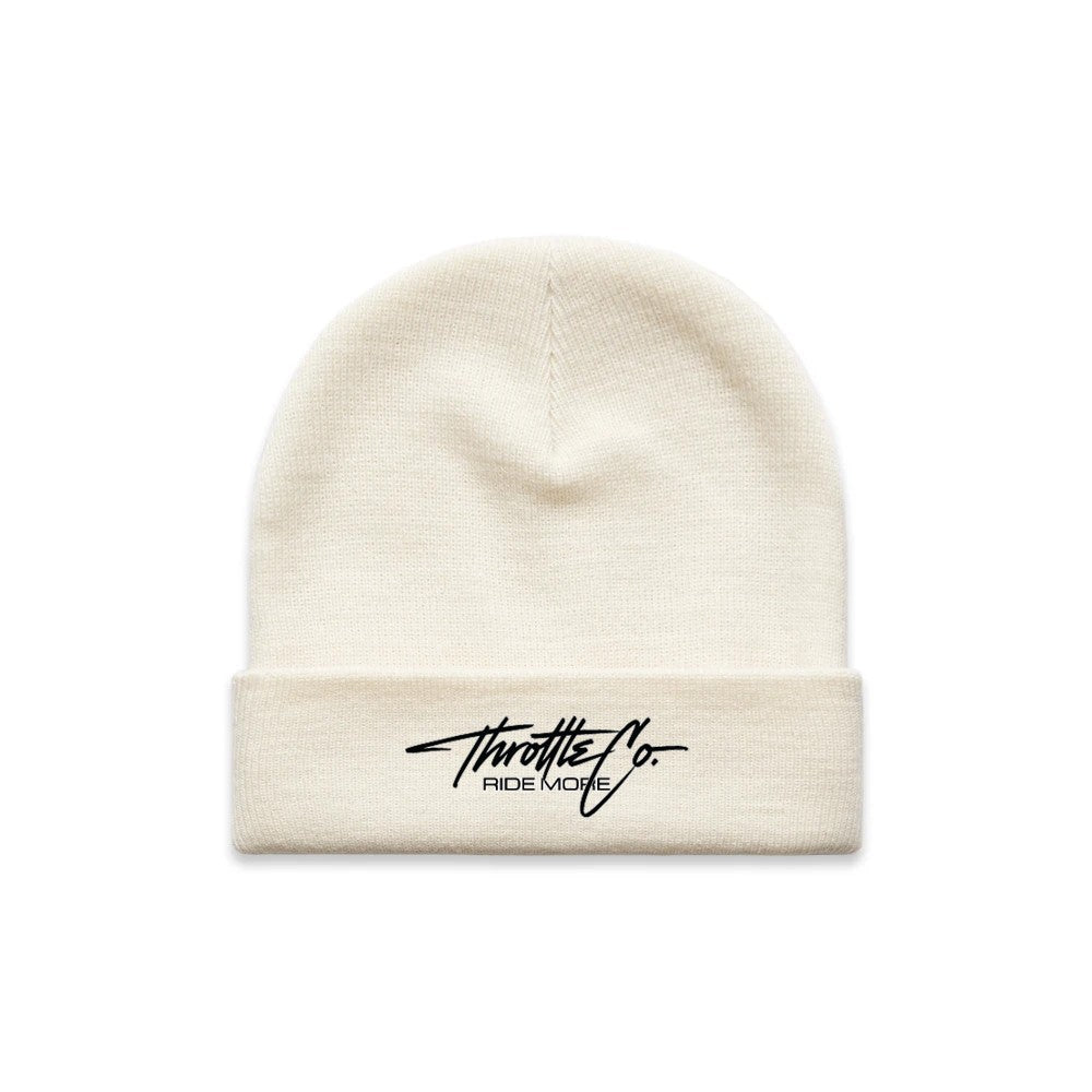 Throttle Co Varg Beanie Tan Front