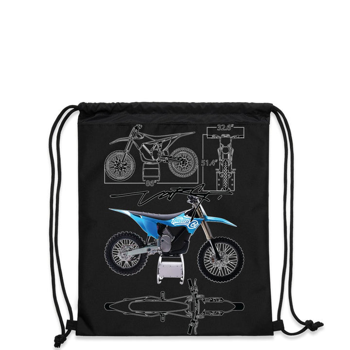 Throttle Co Varg Drawstring Bag Black Back