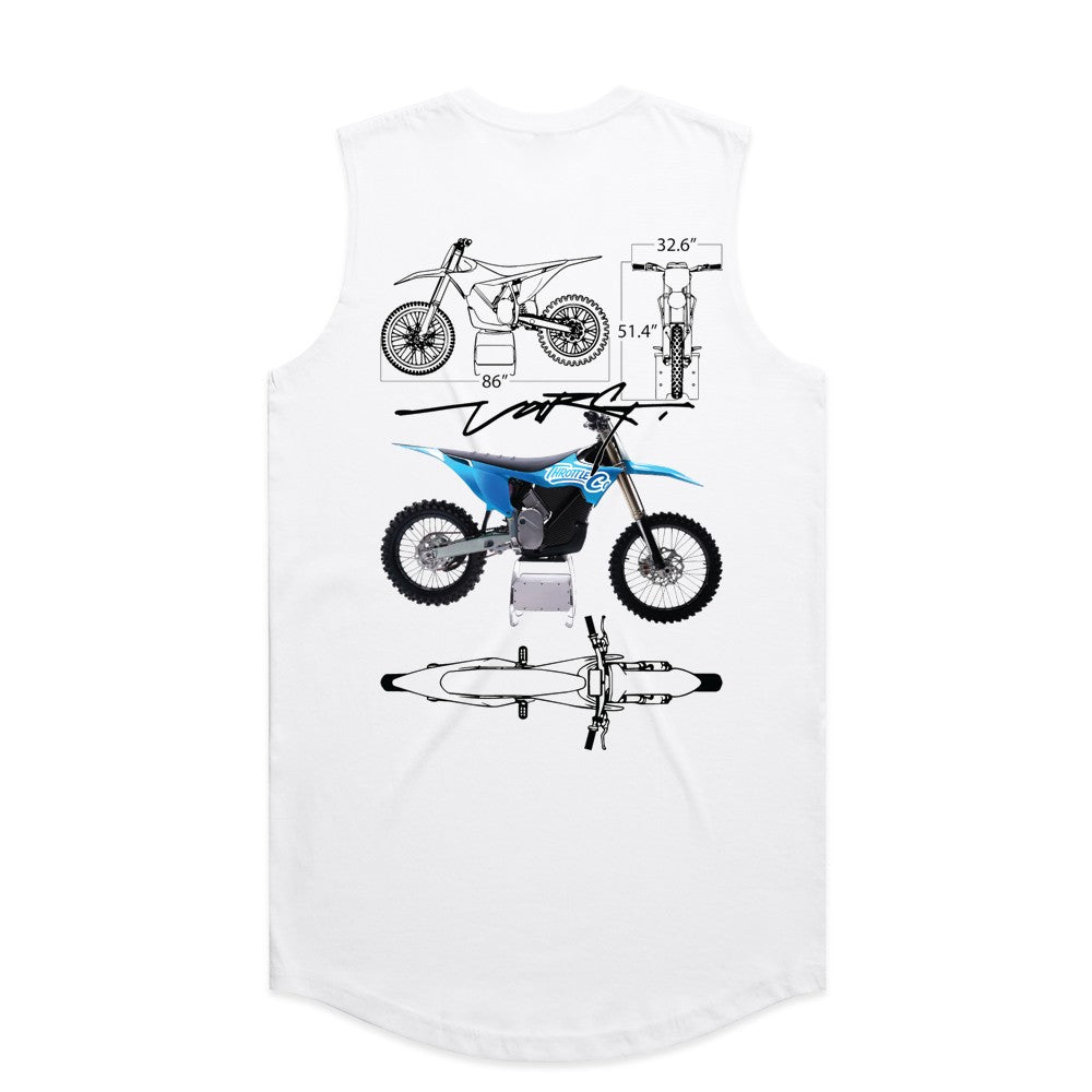 Throttle Co Varg Drop Tank White Back