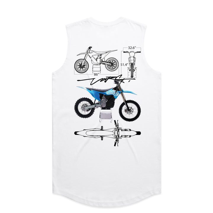 Throttle Co Varg Drop Tank White Back