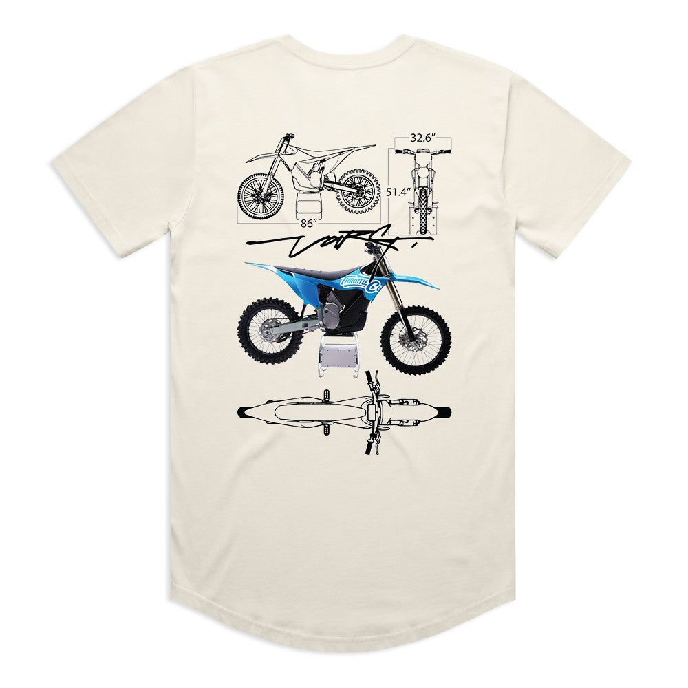 Throttle Co Varg Drop Tee Tan Back