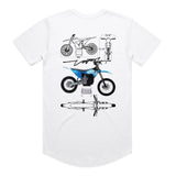 Throttle Co Varg Drop Tee White Back
