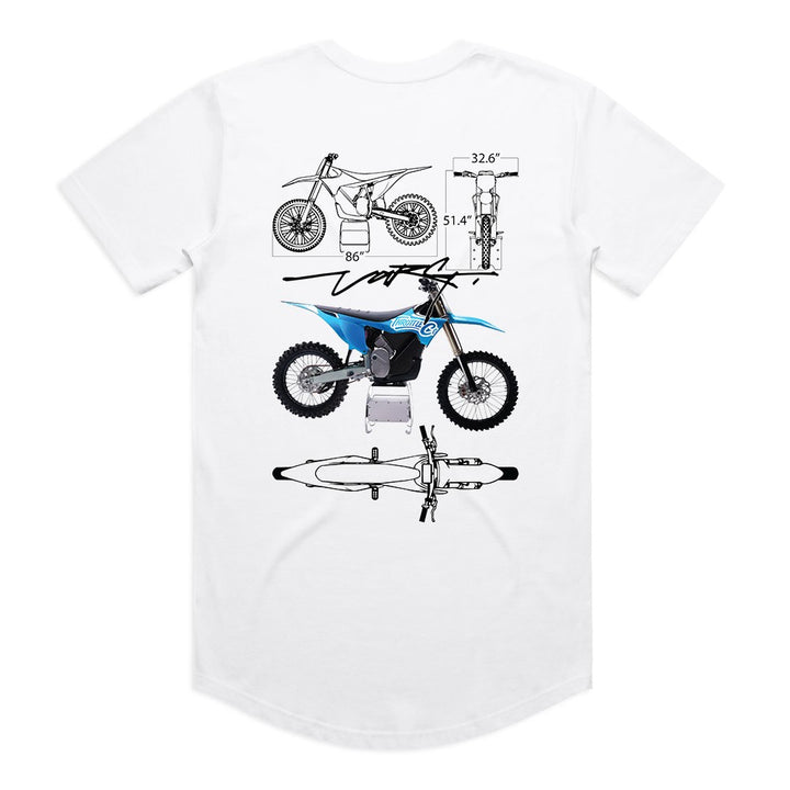 Throttle Co Varg Drop Tee White Back
