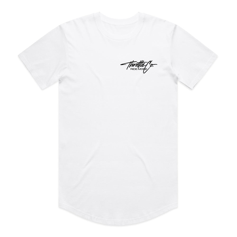 Throttle Co Varg Drop Tee White Front
